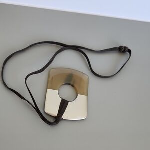 Hermès Dalva pendant necklace. 26" Long